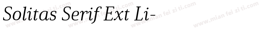 Solitas Serif Ext Li字体转换